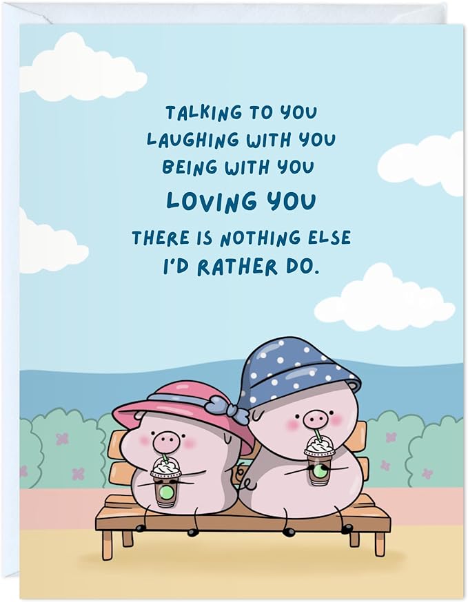 ALY LOU Mothers Day Card for Mom Mother Wife Stepmom Aunt Grandma Parents – Cute Funny Heartfelt Greeting Card for Her from Daughter Son Husband – Blank Inside (There is nothing else, I’d rather do)