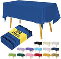 Royal Blue Disposable Plastic Tablecloth for Rectangle Tables (24 Pack) Premium Decorative Table Cloths for Parties, Events & Weddings, Indoors & Outdoors, 54 x 108 inches, Plastic Table Cover
