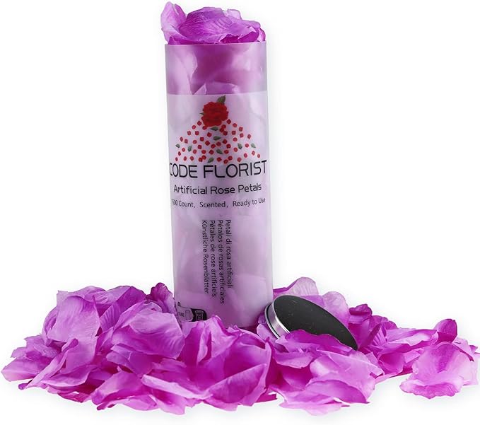 CODE FLORIST 1500 PCS Light Purple Silk Rose Petals for Valentine's Day,Romantic Night,Wedding,Proposal Anniversary Flower Decorations(Separated,Scented)