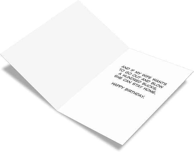 NobleWorks - 1 Cartoon Happy Birthday Card Funny - Hilarious Comic Greeting, Notecard with Envelope - 100-Dollar Tattoo 4767