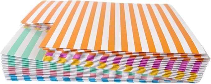 A Little Extra Co 30-Pack Colorful Treat Bags – Party Favor Bags in 6 Assorted Colors - For Candy, Birthday gifts, Holidays, Baby Showers, Special Occassions – Size 4.75" x 3" x 7.5"