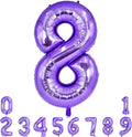 TONIFUL 40 Inch Purple Large Numbers Balloon 0-9 Birthday Party Decor,Foil Mylar Big Number Balloon Digital 8 for Birthday Party,Wedding, Bridal Shower Engagement Photo Shoot, Anniversary