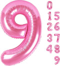 40 Inch Pink Numbers 9 Balloon, Balloons Decorations for 9 19 90 Birthday Party, Engagement, Wedding, Graduations, Photo Shoot Supplies