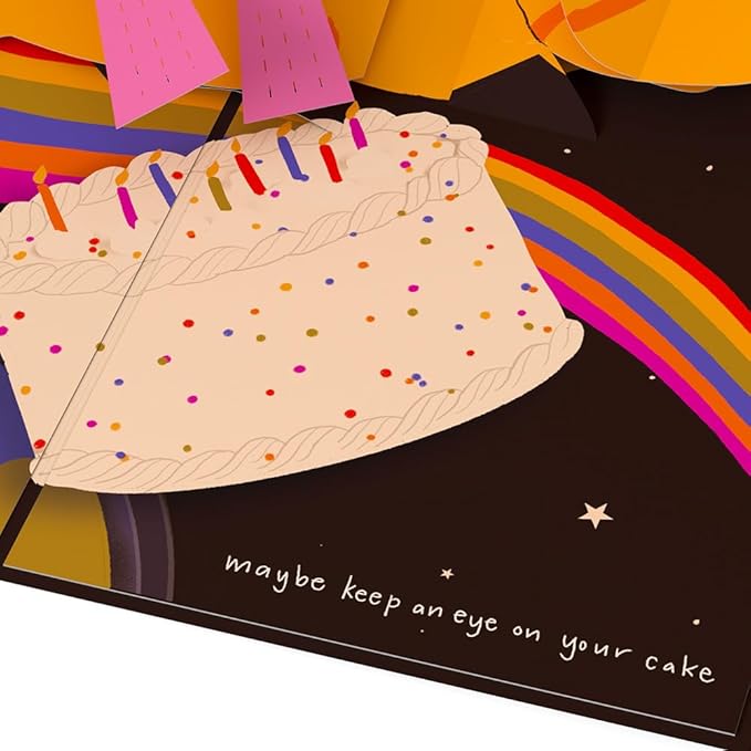Lovepop Funny Birthday Cat Pop-Up Card for Her and Him - 3D Greeting Cards for Boys, Girls, Men, Women - Out of This World - 5" x 7" Card - Blank Notecard and Envelope Included