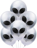 Whaline 65Pcs Alien Balloons Silver Alien Party Latex Balloons UFO balloons Outer Space Aliens Decorations for Birthday Party Baby Shower Supplies Home Backdrop Decorations