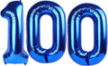 Navy Blue Number 100 Balloon 40 inch, 100 Number Balloons, 100th Navy Blue Birthday Decorations, 100 Year Old Women Men Blue Party Supplies
