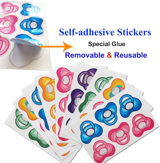 ADJOY Pin The Pacifier on The Baby Game - Baby Shower Party Favors Dummy Pin Game