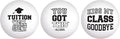 Amscan Bold Black & White Plastic Pong Balls - 1.5" (Pack of 6) - Premium Material, Unique Decoration - Perfect for Graduation Day Parties & Events