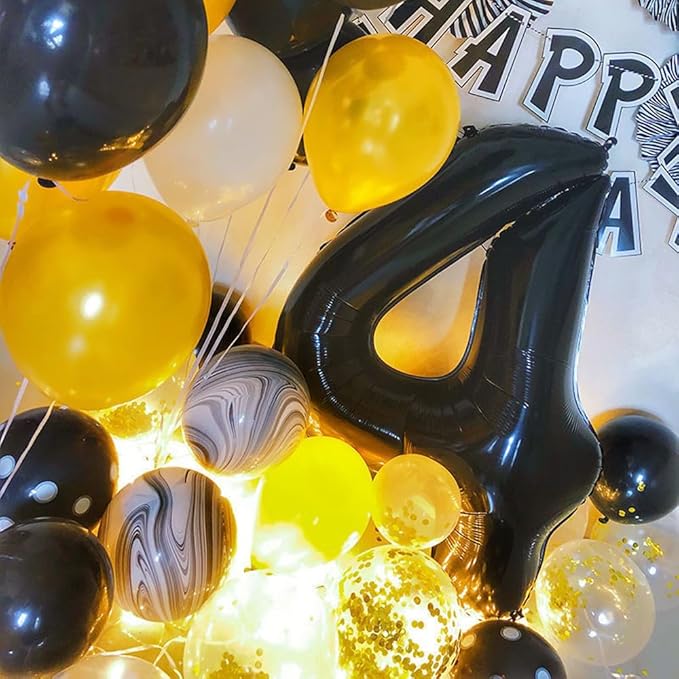 40 inch Black 6 Number Balloon Giant Foil Helium Balloons Black Large Digital Balloon 6 Number 6 Balloons for 6th Birthday Party Decorations Anniversary Events Decoration Supplies