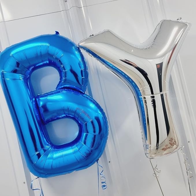 Silver Letter Y Balloons 40 inch Large Alphabet Y Balloons Silver Helium Foil Letter Balloon Banner for Birthday Party Anniversary Wedding Decoration