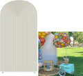 Beige Ripples Pattern Arch Backdrop Cover for Birthday Party Wedding Baby Shower Decorations Chiara Backdrops Arched Wall Frame Stands Covers Props GP-455 2.5ft * 6ft