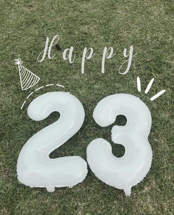 White Number 7 Balloon 40 Inch, 7 Balloon Number, 7th Birthday Decorations, White Party Supplies for Boys Girls