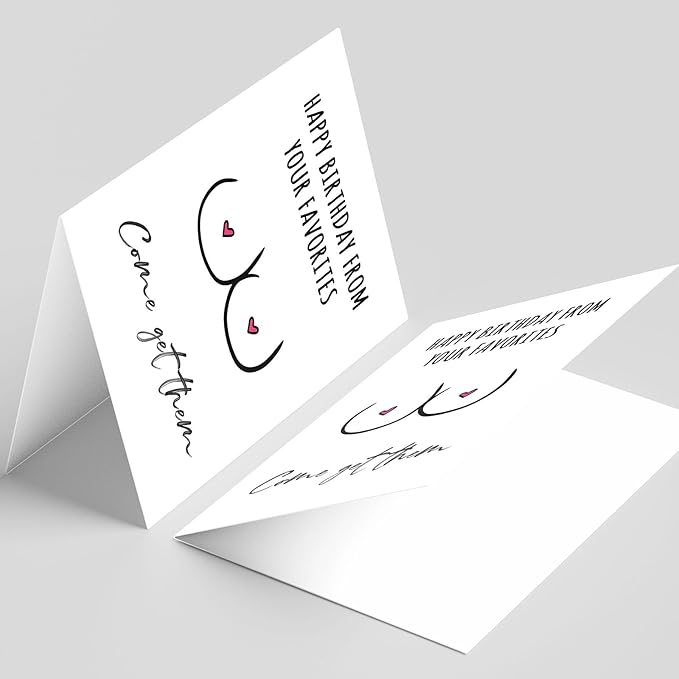PIUST Funny Birthday Card for Husband, Sexy Birthday Gift for Boyfriend, Rude Bday card for fiance, Happy birthday from your favorites Come Get Them card (34)