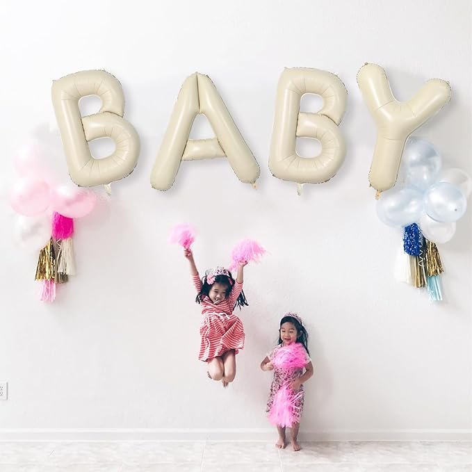 Biapian 40 Inch Giant Cream X Foil Balloons - Big Single Alphabet A-Z, Helium for Birthday, Baby Shower, Wedding, Anniversary Party Decoration
