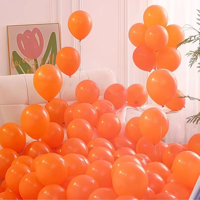 400 Pcs Orange Balloons 12 Inch Bulk Latex Balloon for Birthdays Weddings Party Decorations