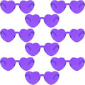 9 Pack Heart Shaped Sunglasses Rimless Heart Glasses for Bachelorette Party Birthday Decorations Party Favors