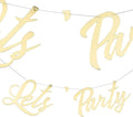 7' Gold Foil Let’s Party Garland