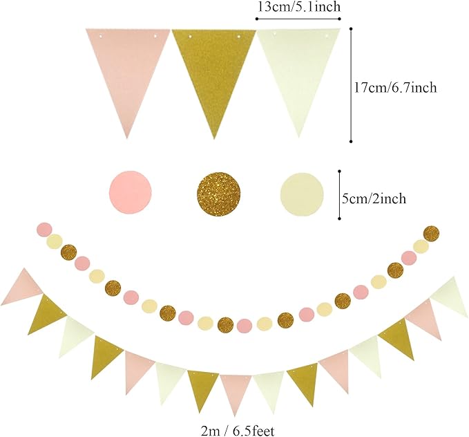 ZERODECO Birthday Decoration Set - Happy Birthday Banner, Paper Fans, Tissue Pom Poms, Hanging Swirls and Balloons in Pink, White and Red