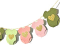 Green Pink Baby Shower Paper Garland Short-Sleeve Bodysuits Clothesline Garland Gender Reveal Birthday Banner Baby Outfit Pre - Strung Paper Decorations 9 pcs