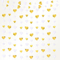 10 Pack 130ft White-Gold Holographic Heart Party Garland Asymmetrical Love Hanging Banners for Wedding Engagement Anniversary Bachelorette Bridal Shower Birthday Decoration