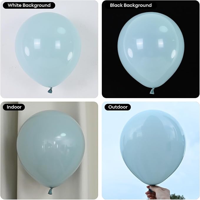 Pale Aqua Balloons Arch Blue Balloons Garland Light Dusty Fog Mist Blue Balloon Different Sizes 5 10 12 18inch Helium Latex Balloon Boho Birthday Party Decoration Wedding Baby Shower Graduation