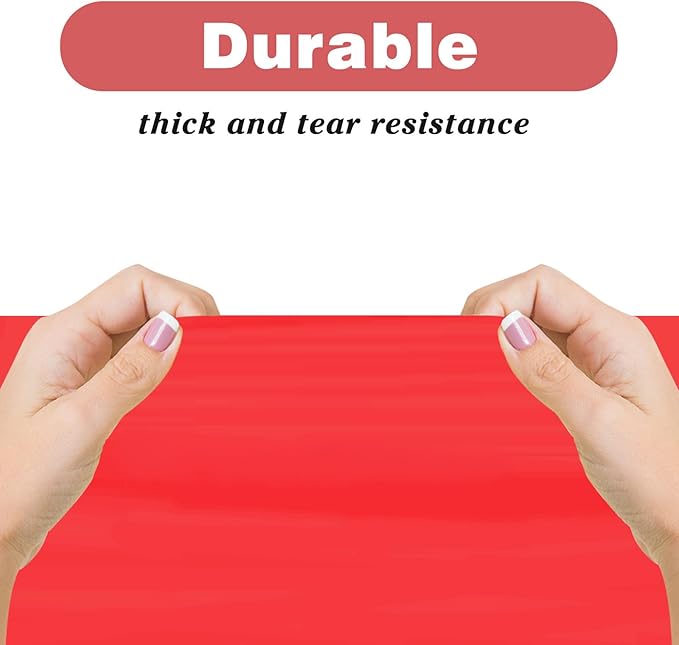 Kopokita 6PCS Red Plastic Tablecloths 54 x 108 Inch, Disposable Table Cloths Rectangle Party Table Covers