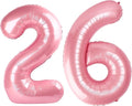 40 Inch Pearlescent Pink Number 26 Balloon Number 26 Balloon 40 Inch, 26th Birthday Party Decorations for Boy or Girl Huge Mylar Anniversary Party Supplies