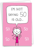 NobleWorks Hilarious 50th Milestone Birthday Greeting Card with 5 x 7 Inch Envelope (1 Card) Thinking Old C10090MBG