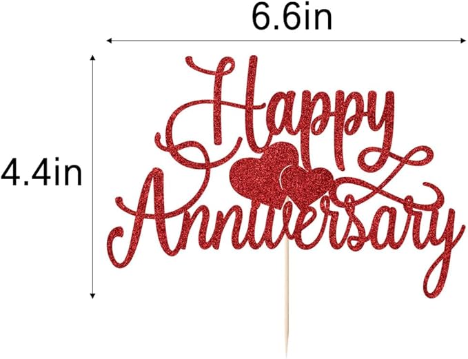 Happy Anniversary Cake Topper - Company Anniversary,Wedding Wedding Anniversary,Birthday Party Selected Decoration Supplies