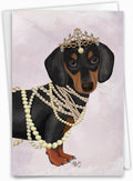 NobleWorks - Dog Lovers Birthday Greeting Card with 5 x 7 Inch Envelope (1 Card) Bday Crowned Creatures - Dog C2825CBDG