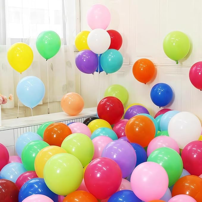 500 Pcs 12 Inch Rainbow Balloons Assorted Colors Latex Multicolor Bulk Balloon 13 Kinds Color for Birthdays Weddings Party Decorations