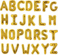 Gold Letter Balloons Foil Alphabet A-Z Balloons Custom Personalized Phrase Banner for Birthday Wedding Party Decoration(16 Inch A-Z 26 Pcs)