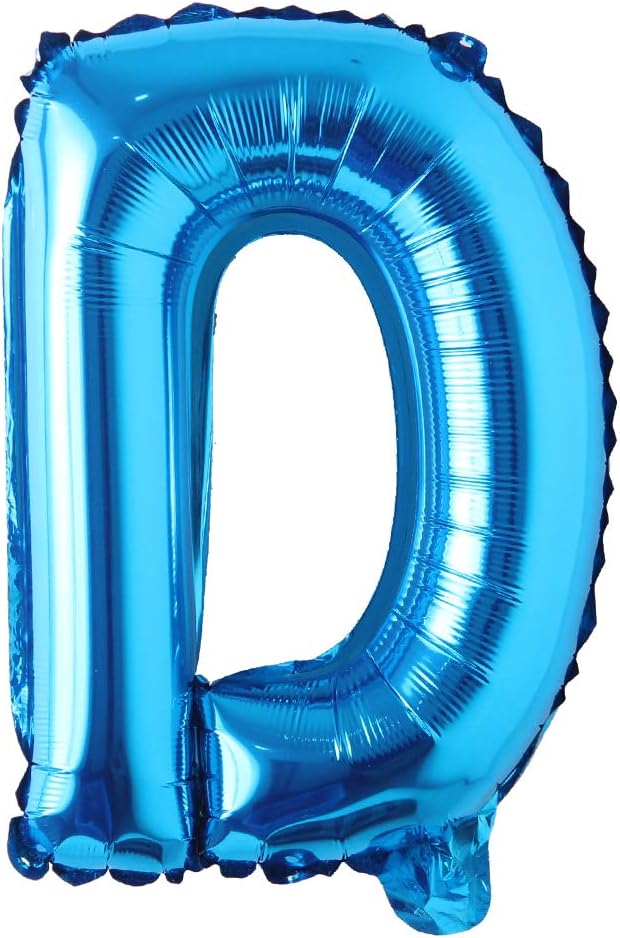 Blue 28 inch Letter Balloons Alphabet Number Balloons Foil Mylar Party Wedding Bachelorette Birthday Bridal Baby Shower Graduation Anniversary Celebration Decoration (Can not Float) (28 inch Blue D)