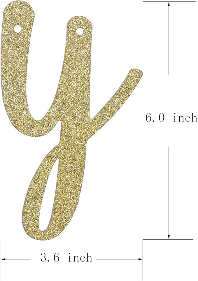 Happy 50TH Anniversary Banner Sign Gold Paper Glitter Party Decorations for 50TH Wedding Anniversary Party Supplies Letters Gold Pre-Strung