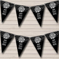 60's 70's 80's Disco Silver Ball Personalized Birthday Party Bunting - Hanging Party Decoration - Birthday Party Banner Garland | Decorative Party Supplies