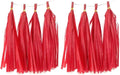 Tissue Paper Tassels Garland Banner Table Decor Party Banner Wedding Birthday Baby Shower Nursery Party Decorations (20, Red)