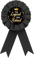 Black The Legend Has Retired Tinplate Badge Pin, Happy Retirement Button, I'm Retired Award Badge Pin, Farewell/Going Away Party Decorations for Men to Wear