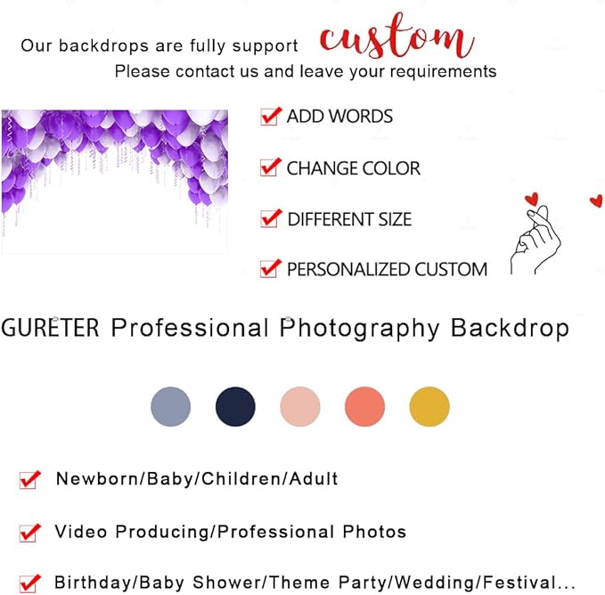 7x5ft Balloon Backdrop, Suitable for Birthday Parties, Baby Showers, Team Gatherings, and Family Gatherings and Photography Background Cloth