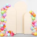 Dofilachy Arch Backdrop - Wedding Arch Backdrop Fabric Set of 3 Stretchy Covers (4FT, 5FT, 6FT, Beige)