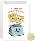 Wedding Card - Engagement Congratulation Cards - Bridal Shower Card - Funny Wedding Cards for Couple ‘A Toast to the Newly Weds’