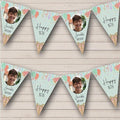 Pastel Confetti Gift Balloons Photo Personalized Birthday Party Bunting - Hanging Party Decoration - Birthday Party Banner Garland | Decorative Party Supplies
