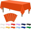 Kopokita 6PCS Orange Plastic Tablecloths 54 x 108 Inch, Disposable Table Cloths Rectangle Party Table Covers