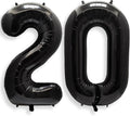 AULE 40 Inch Large 20 Balloon Numbers Black, Big Foil Number Balloons, Giant Helium Happy 20th Birthday Party Decorations for Man and Women, Huge Mylar Anniversary Party Supplies