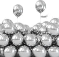 PartyWoo, 50pcs Silver Metallic Balloons, 5inch, Balloon Garland or Arch, Women, Unisex, Birthday, Wedding Decorations