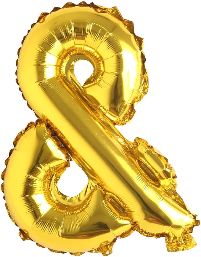 16" Alphabet Letter and Number Balloons Set Package, Aluminum Hanging Foil Film banner Mylar Balloon for Birthday Party Decoration Custom Word (A-Z, 0-9 Gold) (16 inch & Gold)
