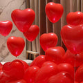 100 10-inch Red Color Heart shaped Latex Balloons for Valentines Day,Propose Marriage,Wedding Party