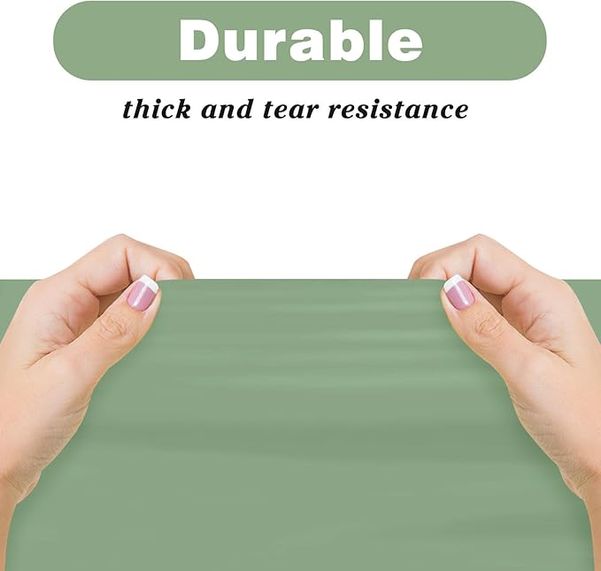 Kopokita 6PCS Sage Green Plastic Tablecloths 54 x 108 Inch, Disposable Table Cloths Rectangle Party Table Covers