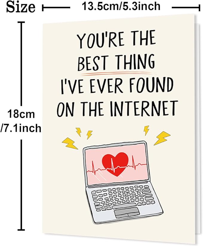 Romantic Valentines Card for Boyfriend,Funny Birthday Cards for Men Husband, Boyfriend Birthday Card, Funny Anniversary Card