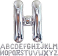 Silver Letter H Balloons 40 inch Large Alphabet H Balloons Silver Helium Foil Letter Balloon Banner for Birthday Party Anniversary Wedding Decoration