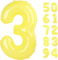 Yellow 3 Balloon, Number Balloons 40 Inch, 3rd Birthday Decorations for Kids Girls Women Party Supplies for Party Decorations, Number 3 Balloon